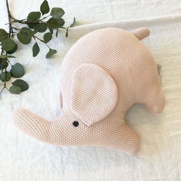 Frolics Knit Pink Elephant Pillow - Picture 5 of 12